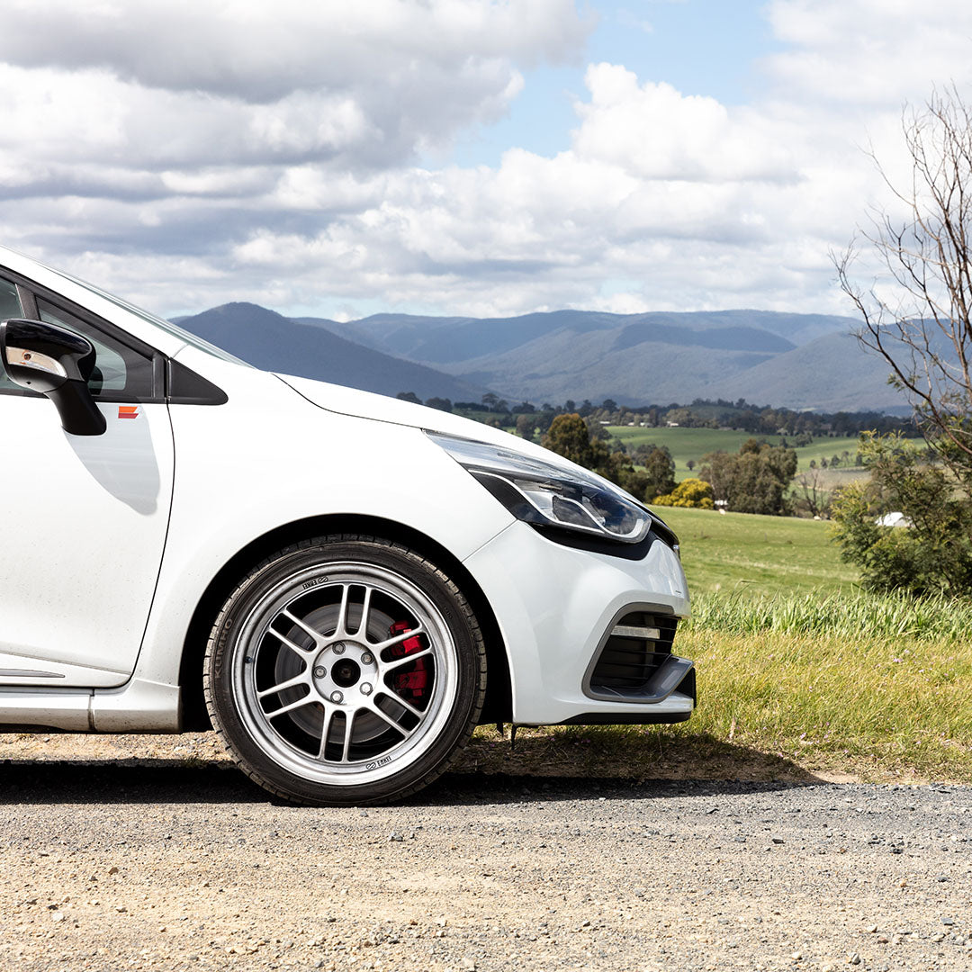 White car in the country