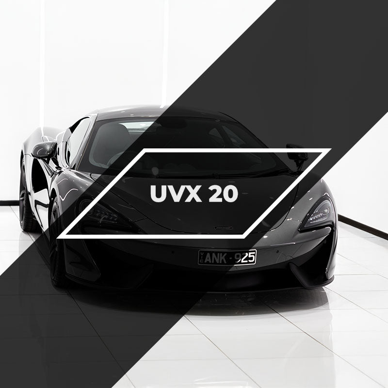 CARPRO UVX 20% stripe with Black car in the background