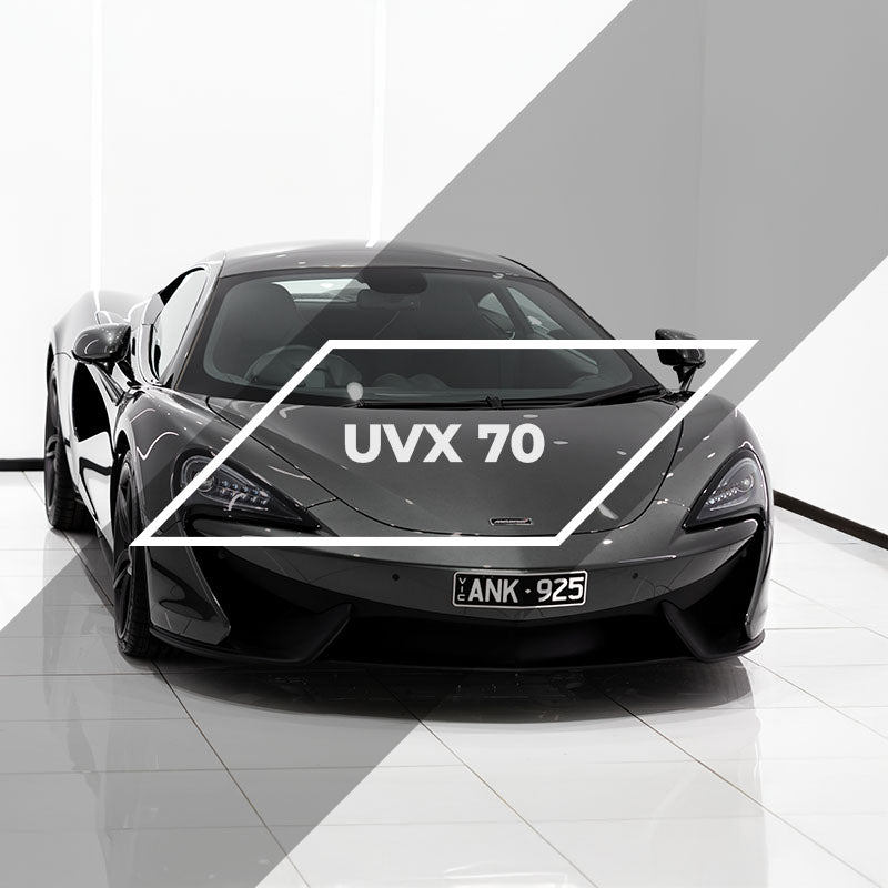 CARPRO UVX 70% stripe with Black car in the background