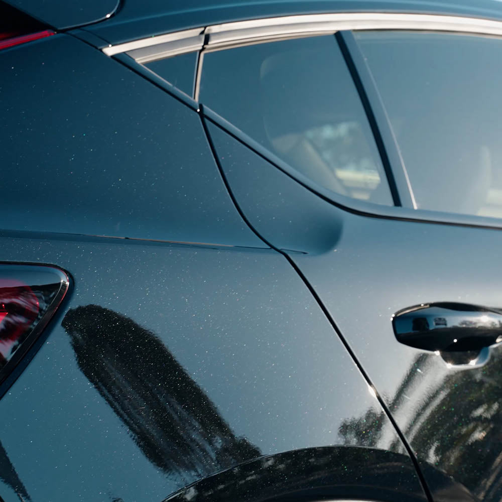 Side of black car with protection