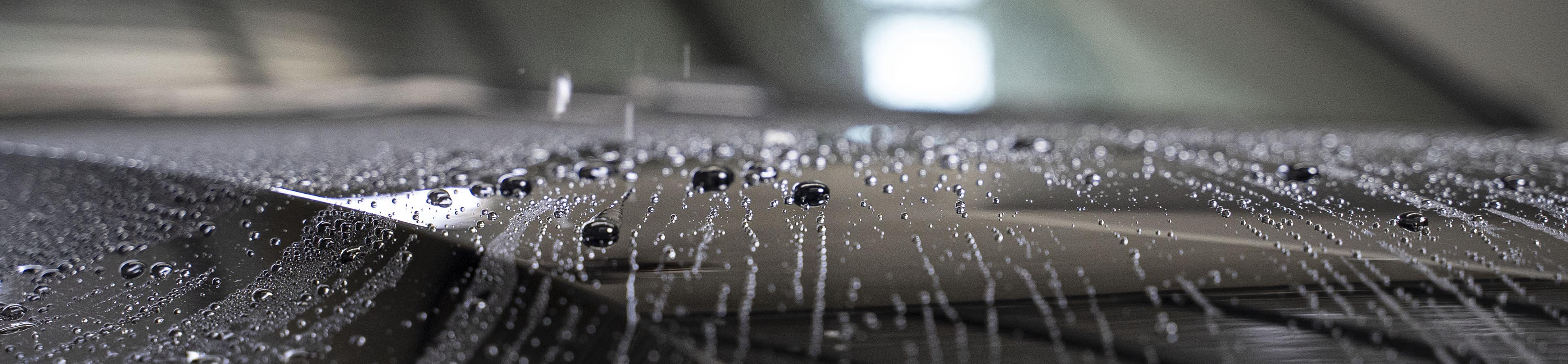 Beading on a black car