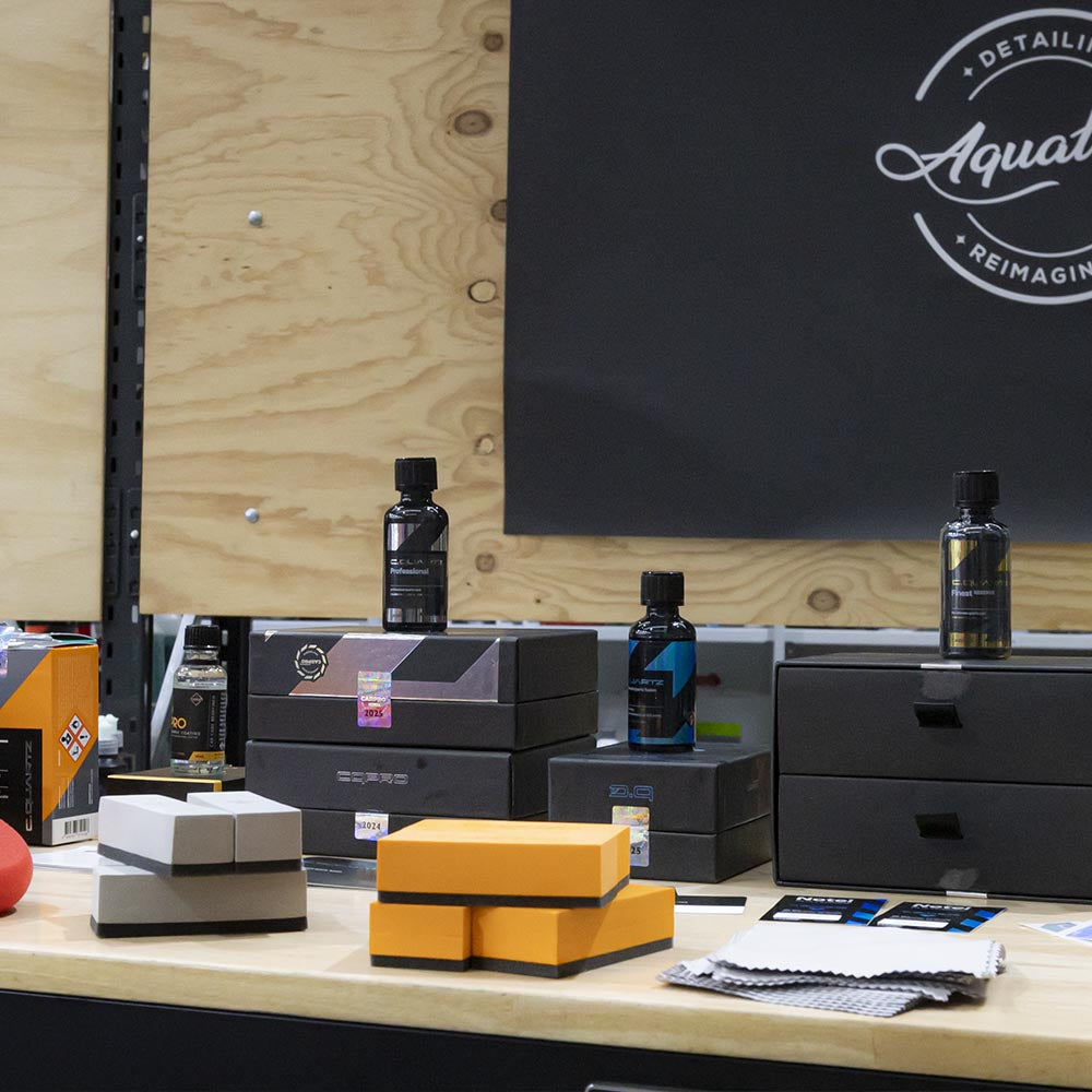 All the professional coatings on a table