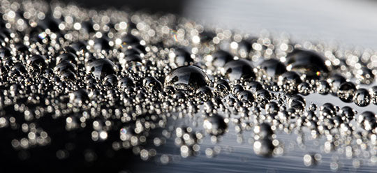 Beading on a black car