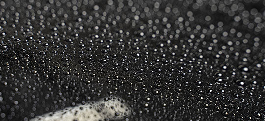 Beading on a black car