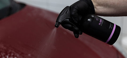 Nv Purify spraying on red car