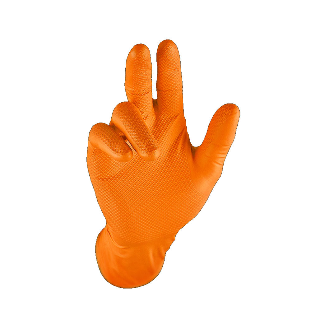 Grippaz non slip nitrile gloves, orange