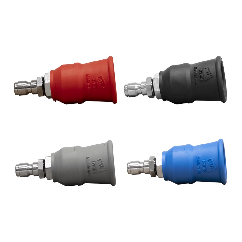 MTM HPN quick connect pressure washer nozzle with colour-coded guard