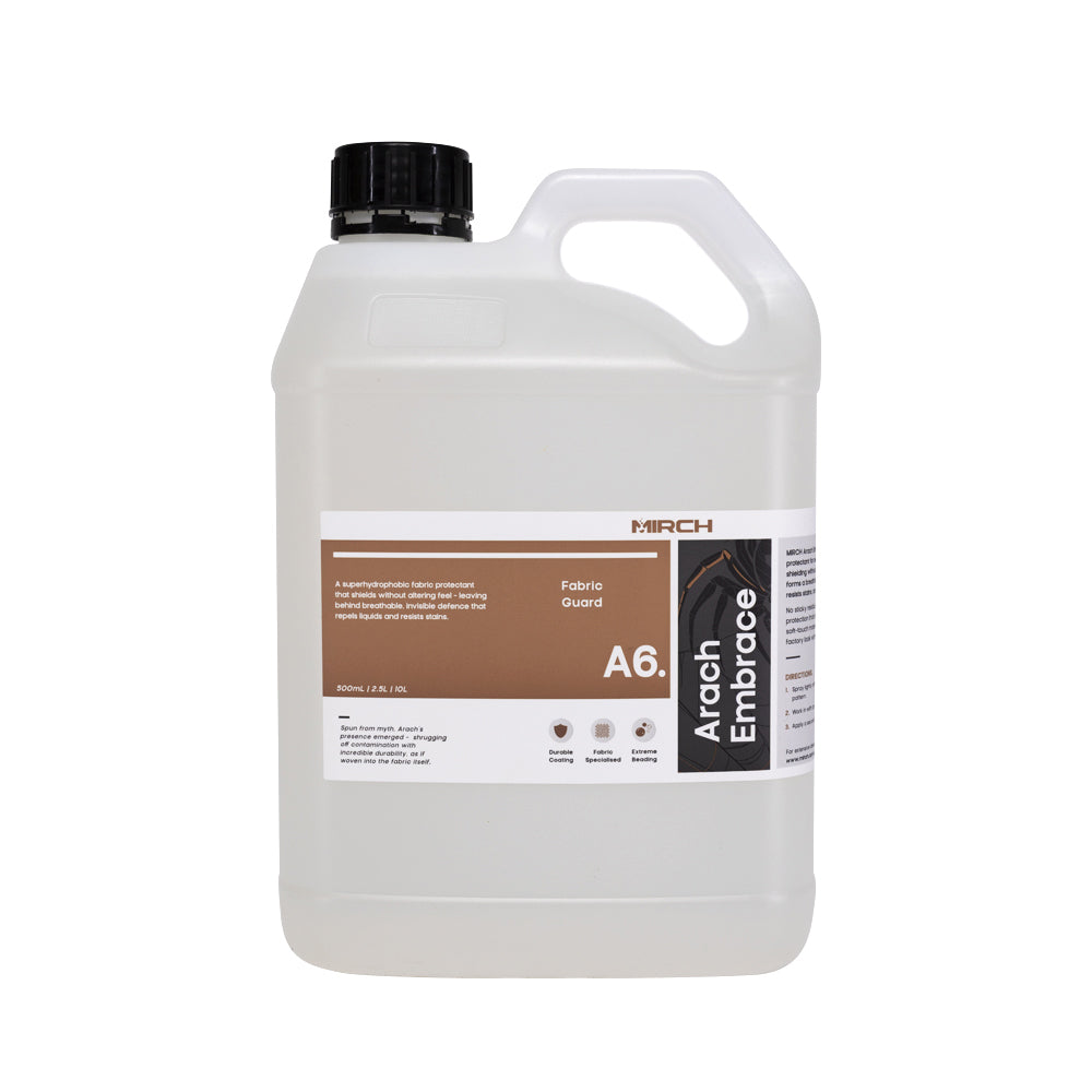 MIRCH Arach Embrace fabric protectant 2.5 L bottle