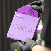 Koch Chemie - Micro Cut Hard Foam Pad being removed from its box packaging