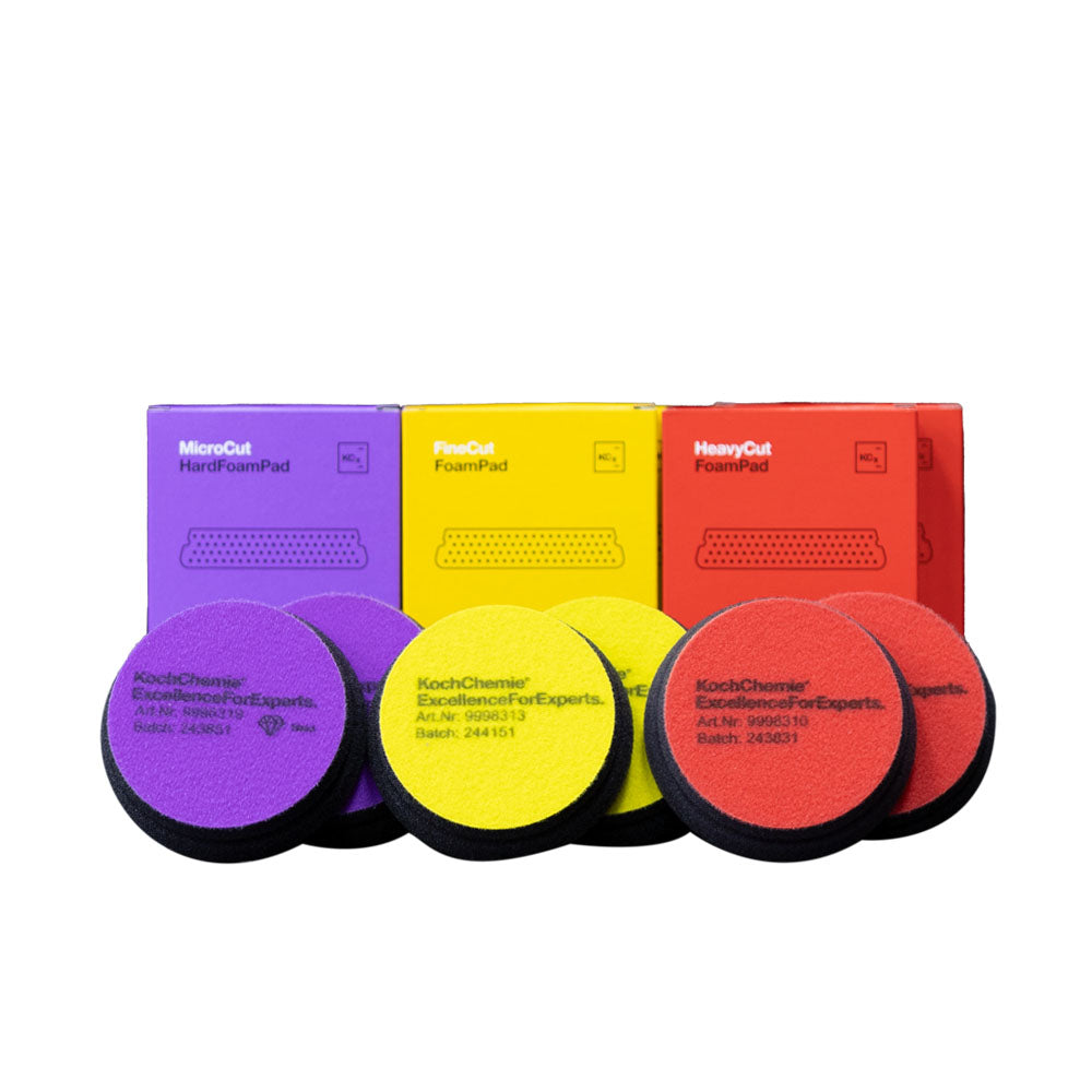 Koch Chemie Pad Refill - Hard, 76 mm (3") Heavy Cut, Fine Cut and Micro Cut Hard pads