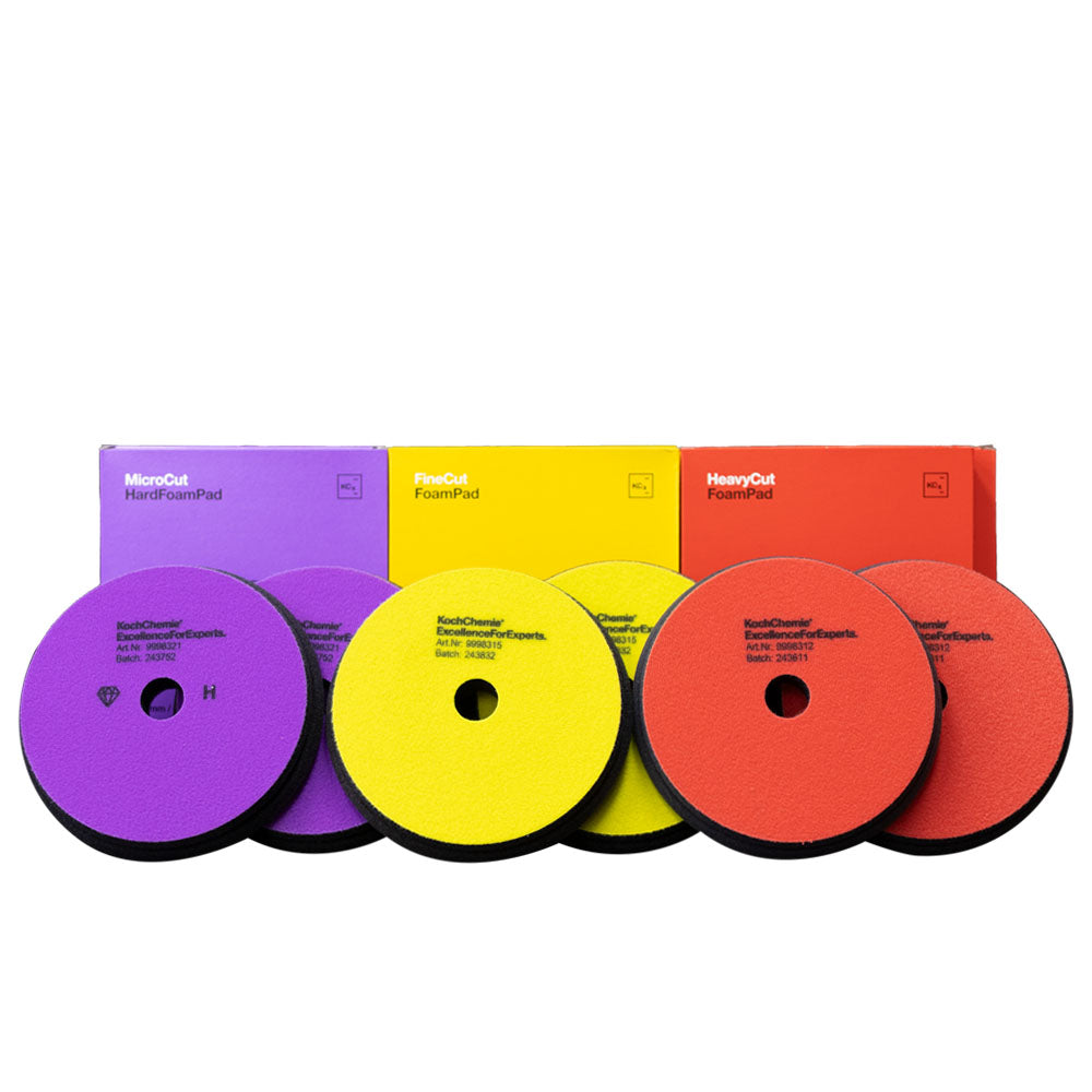 Koch Chemie Pad Refill - Hard, 150 mm (6") Heavy Cut, Fine Cut and Micro Cut Hard pads