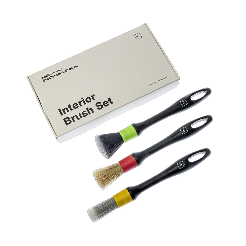 Koch Chemie Interior Brush Set with 3 different colours - Green, Red and Yellow