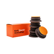 Koch Chemie - One Cut Foam 1.7" pad stack with orange box.