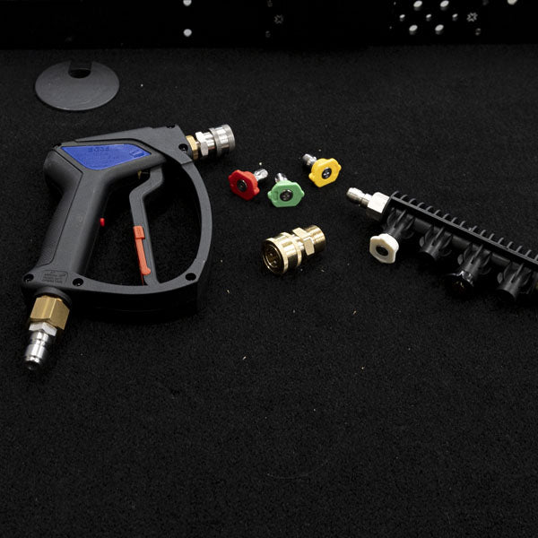 Adaptors, tape, MTM Short gun, aquatouch nozzles, Aquatouch short lance