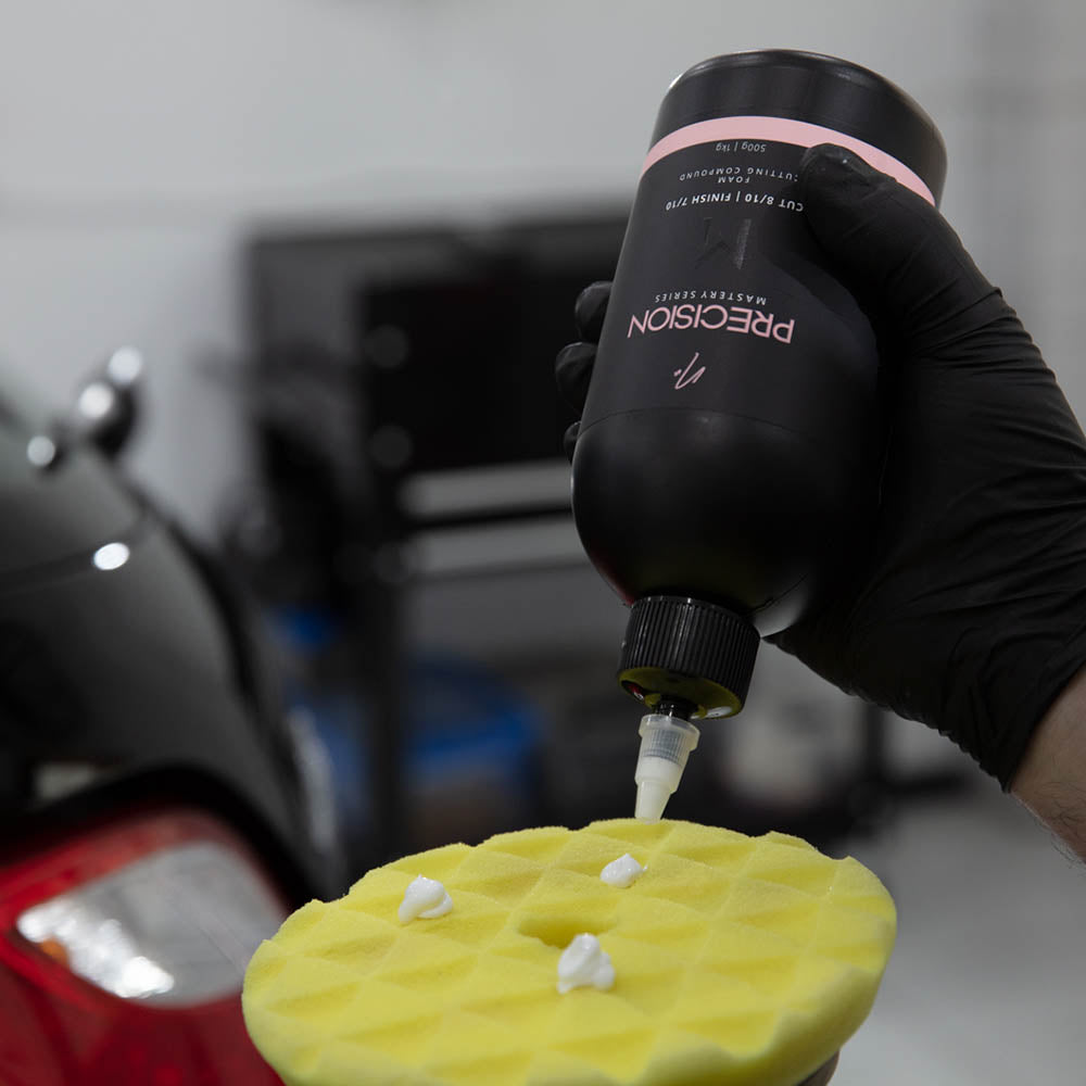 Nv PRECISION Foam Cutting Compound in use