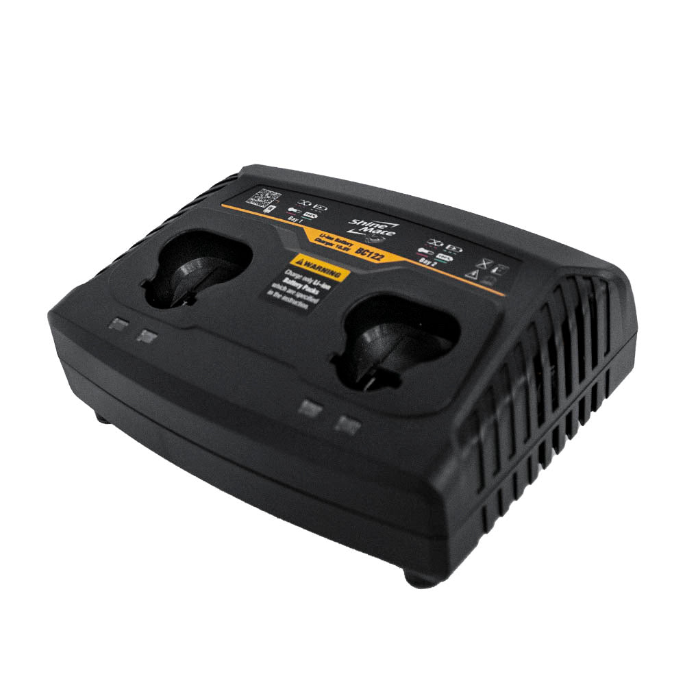 ShineMate BC122 10.8V dual battery charger, alternate view