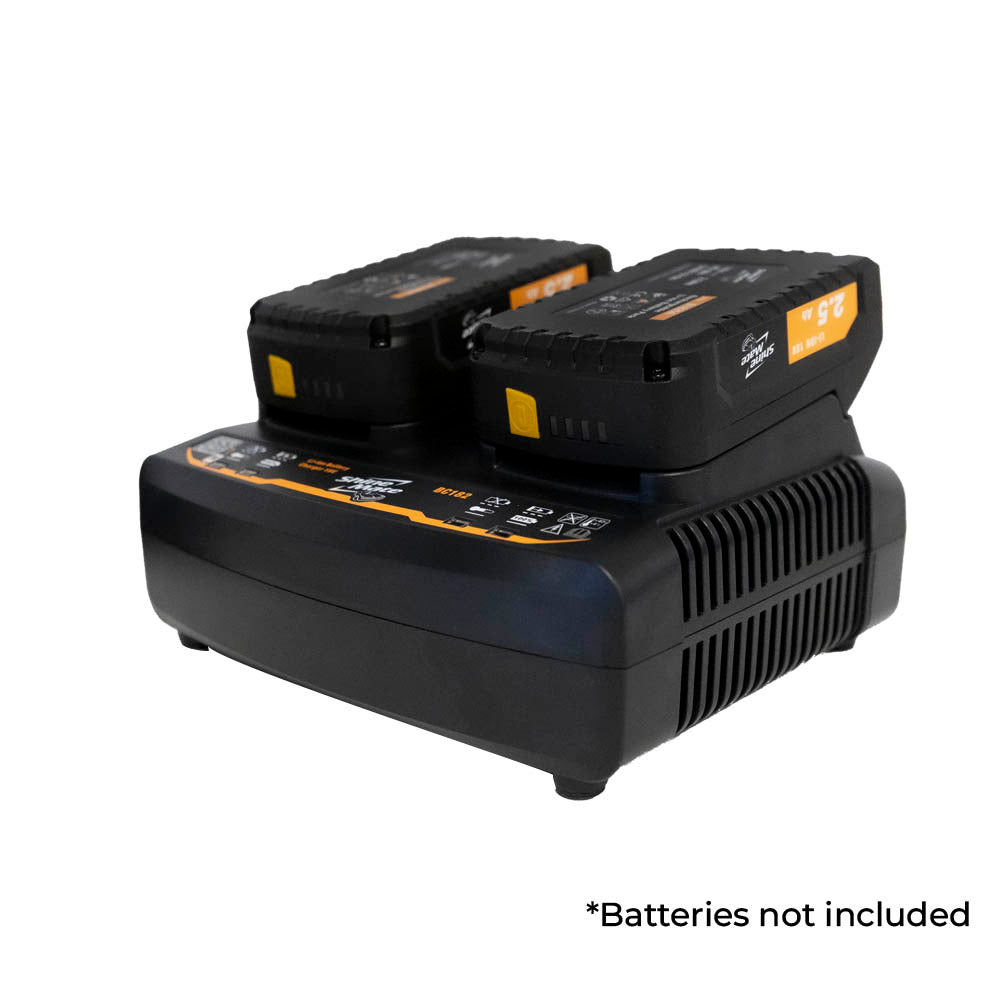 ShineMate dual charger with a 2.5Ah battery fitted