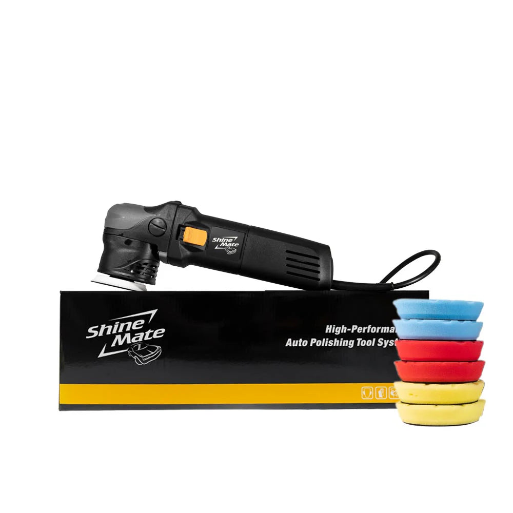 ShineMate EX603 3 inch 12mm mini dual action car polisher kit