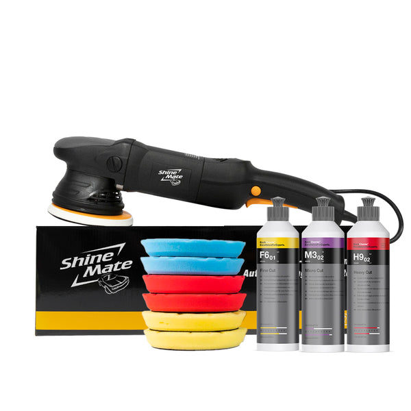 ShineMate EX610 5" 15mm | Dual Action Car Polisher Kit