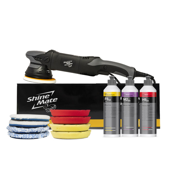 ShineMate EX620 5" 15mm | PRO Dual Action Car Polisher Kit