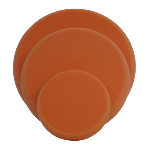 Scholl Concepts orange foam polishing pad with hook and loop backing