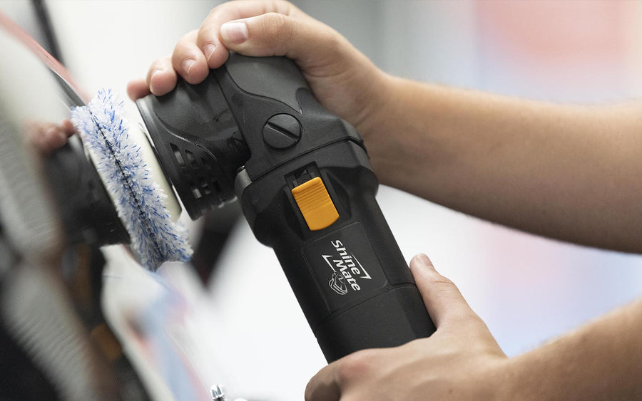 Polishing with a microfibre pad