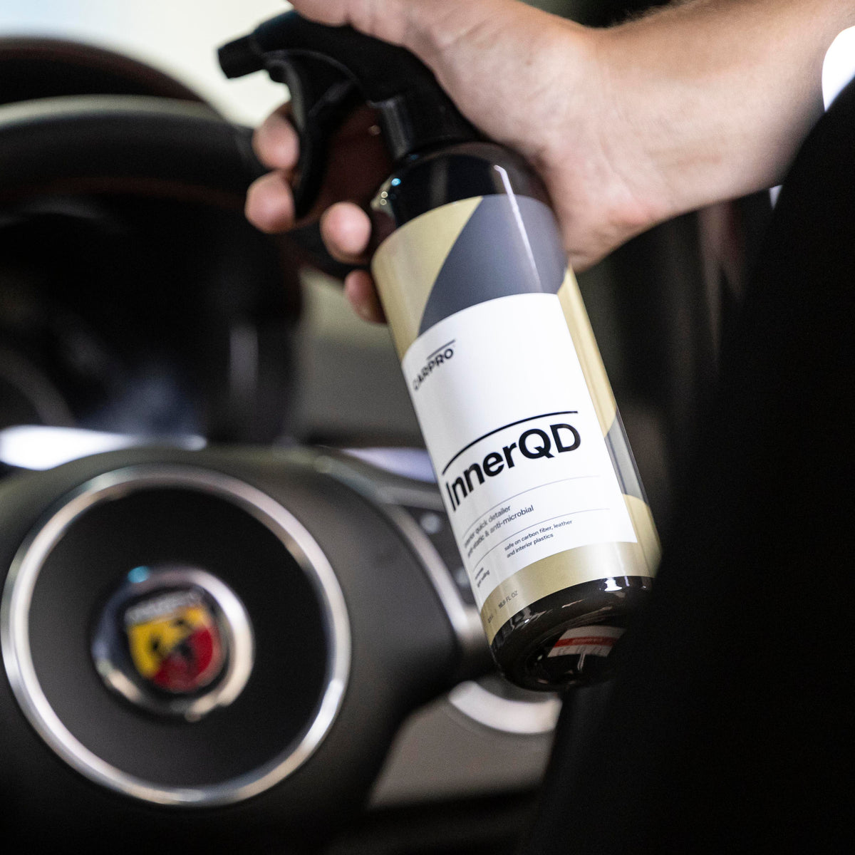 CARPRO InnerQD used on a car interior
