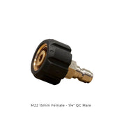 Aquatouch Pressure Washer Adapters - M22 Female - 1/4" QC Male