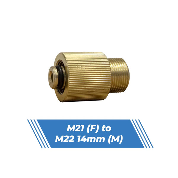 Aquatouch brass M21 female to M22 14mm male pressure washer adaptor