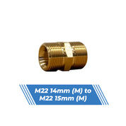 Aquatouch Pressure Washer Adaptors | M22 14mm (M) to M22 (M)