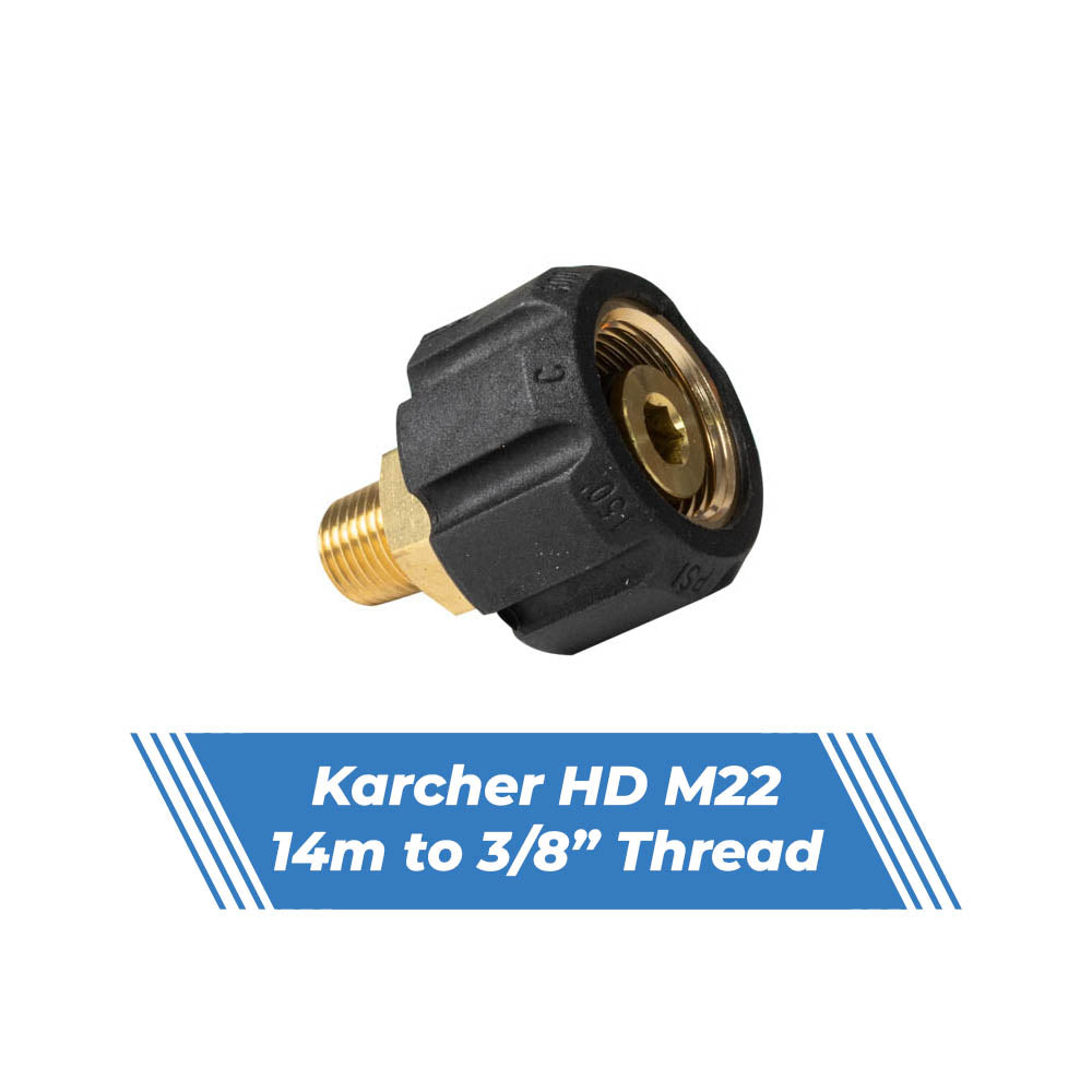 Aquatouch Pressure Washer Adaptors | Karcher HD M22 14m to BSP Thread