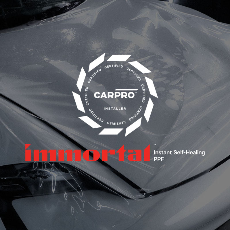 CARPRO Installer stamp and CARPRO Immortal logo