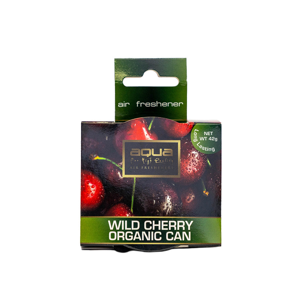 Aroma AQUA Organic Can Wild Cherry in retail box