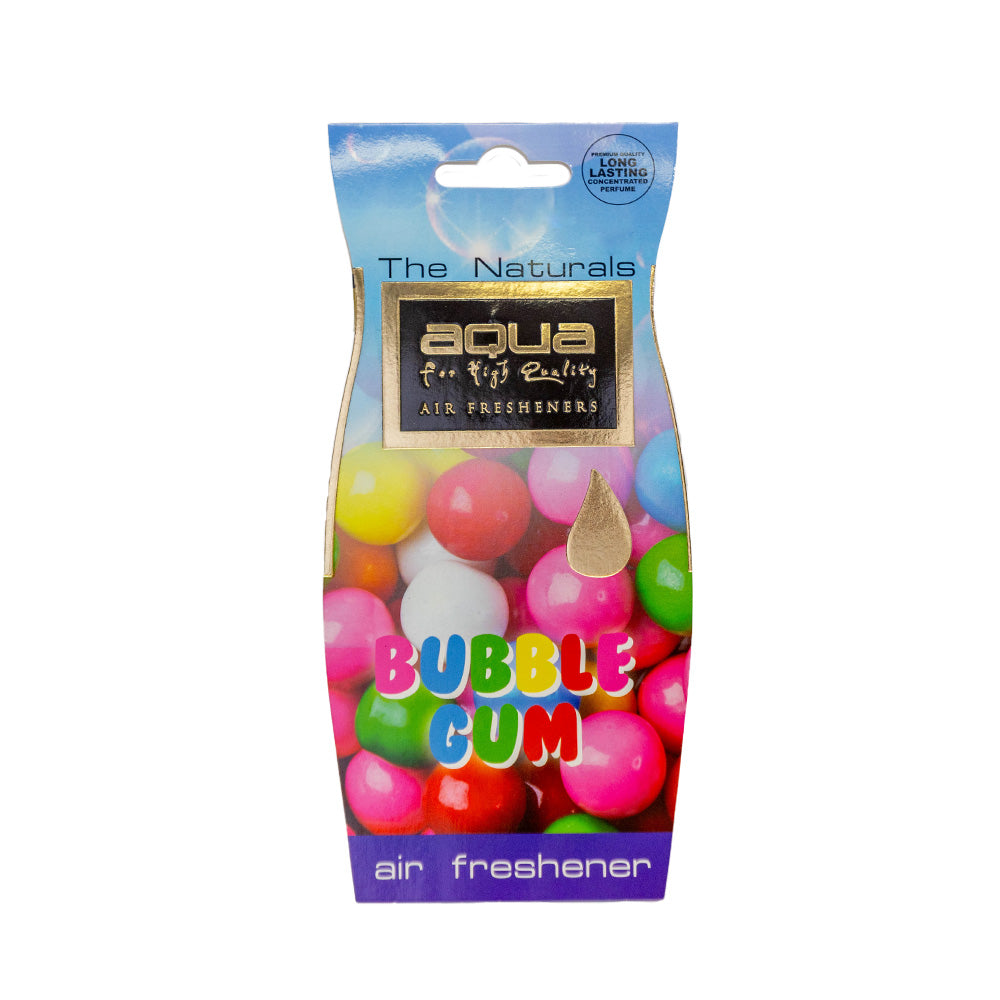 Aroma AQUA Natural Drop hanging car air freshener, Bubble Gum scent