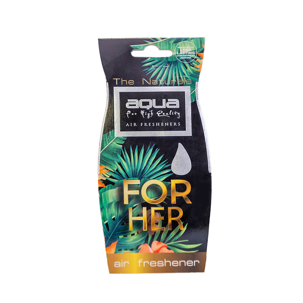 Aroma AQUA Natural Drop hanging car air freshener, For Her scent