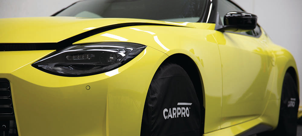 Detailing Guides button (Nissan Z with CarPro wheel covers)