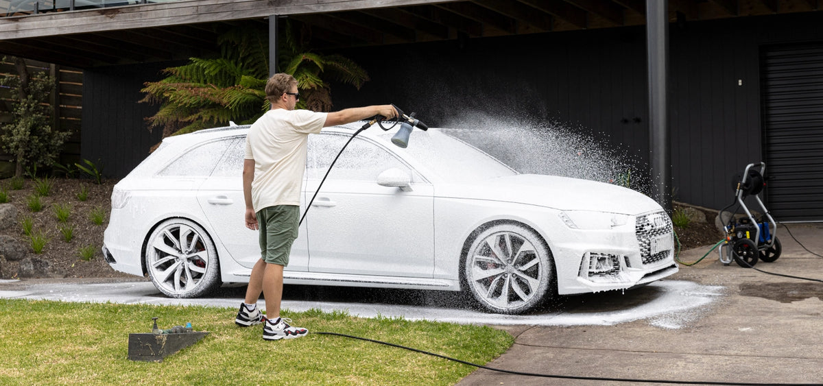 Snow Foam Wash on Car 