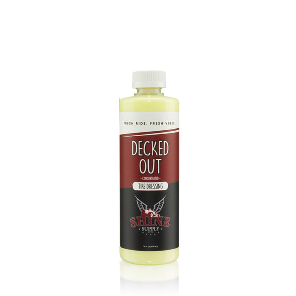 Shine Supply Decked Out tyre dressing 473 mL (16 oz) bottle