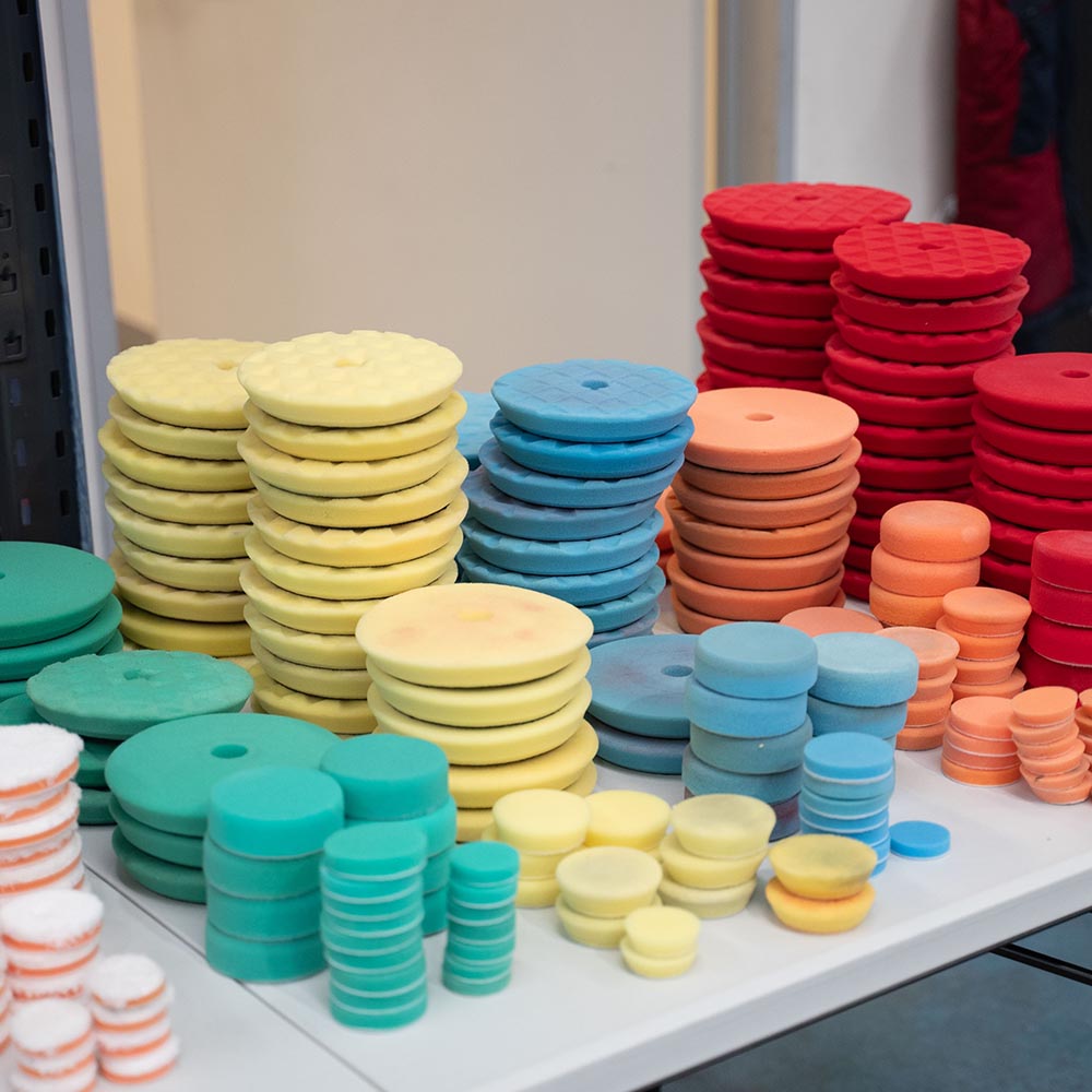 Shinemate pads on a table