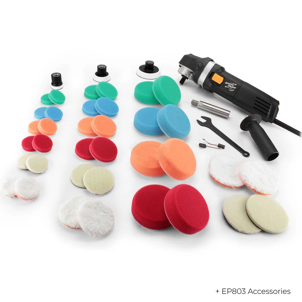 Waxit Complete Corded Car Polisher Kit with four ShineMate polishers