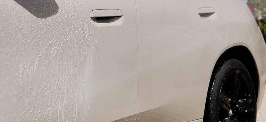 Spraying MIRCH Kraken onto white car