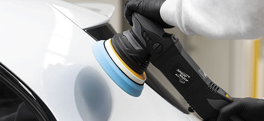 ShineMAte EX620 15mm about to polish a white car