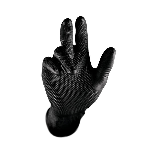 Grippaz non slip nitrile gloves, black