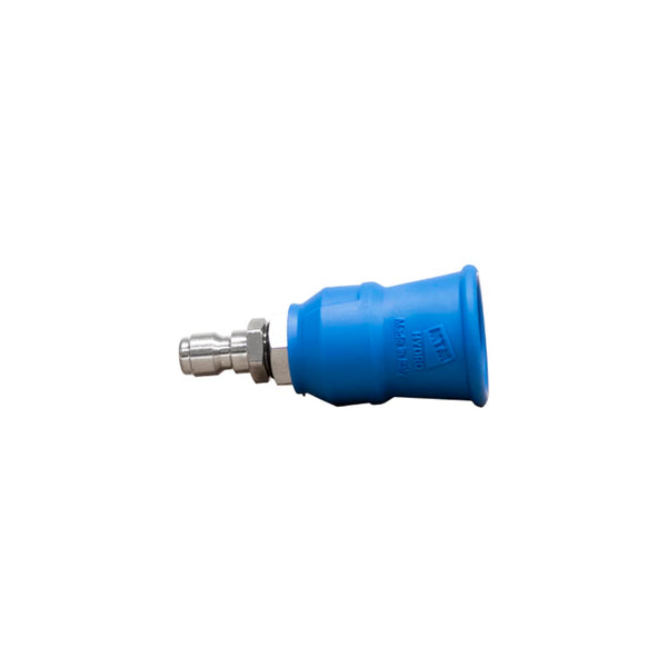 MTM blue 40° pressure washer nozzle with rubber guard and 1/4" quick connect