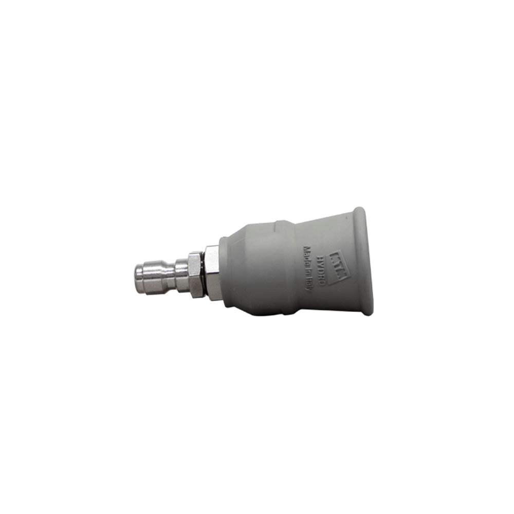 MTM grey 25° pressure washer nozzle with rubber guard and 1/4" quick connect
