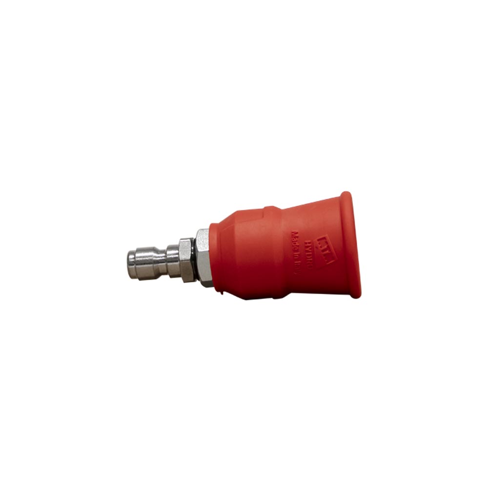 MTM HPN red 0 degree pressure washer nozzle with rubber guard