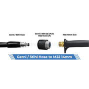 Aquatouch Pressure Washer Adaptors | Gerni / Stihl QC (F) to M22 14mm (F)