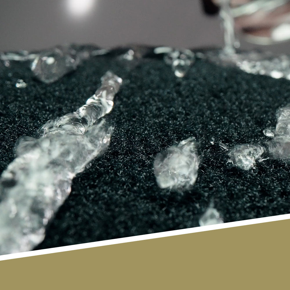 Water beading off carpet