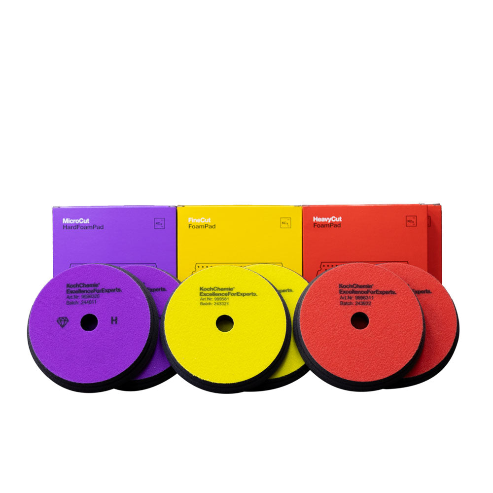 Koch Chemie Pad Refill - Hard, 126 mm (5") Heavy Cut, Fine Cut and Micro Cut Hard pads