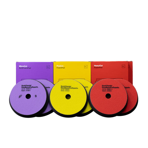 Koch Chemie Pad Refill - Soft, 126 mm (5") Heavy Cut, Fine Cut and Micro Cut Soft pads